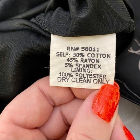 David Meister Floral Flounce Hem Sheath Dress Cocktail Party 6 Small - Picture 10 of 11